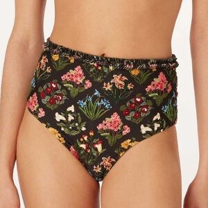 Agua By Agua Bendita Nopal Magdalena Noche Embroidered Bikini Bottom